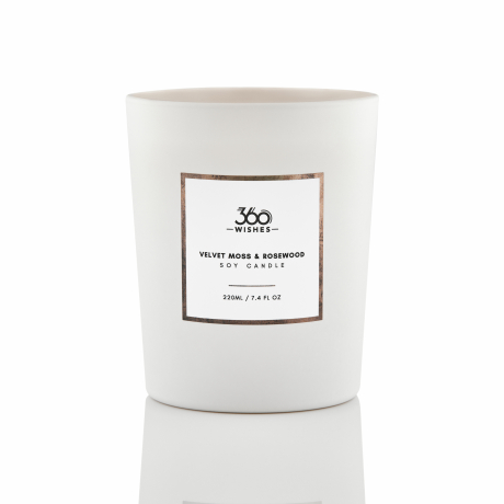 Velvet Moss & Rosewood - Scented Soy Wax Candle